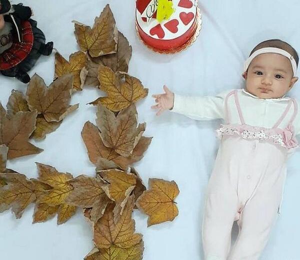 عکس ماهگرد پاییزی نوزاد