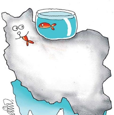 عکس نقشه ایران گربه