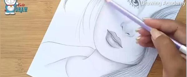 عکس نقاشی دخترانه با مداد