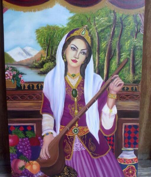 عکس نقاشی دختر قاجاری