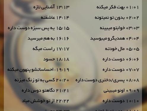 عکس ساعت جفت معنی