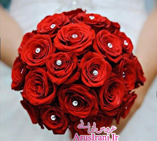 عکس دسته گل کریستالی عروس