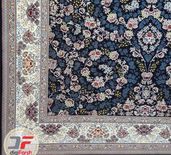 عکس فرش افشان سرمه ای