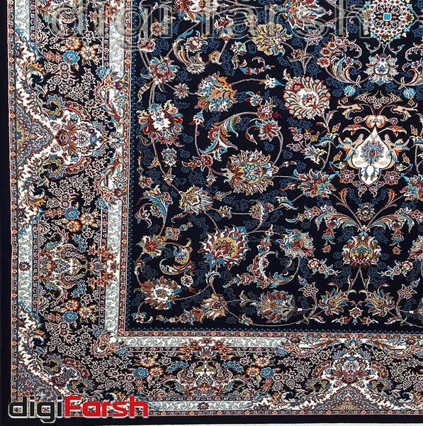 عکس فرش افشان سرمه ای