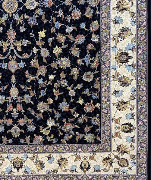 عکس فرش افشان سرمه ای