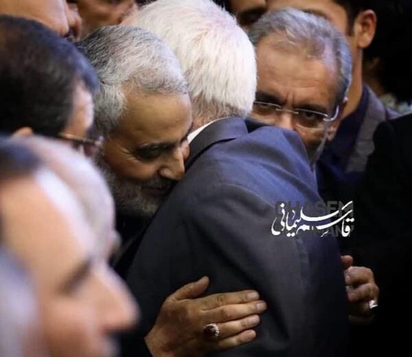 عکس ظریف و حاج قاسم سلیمانی