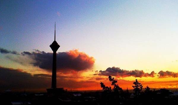 عکس نقاشی غروب آفتاب