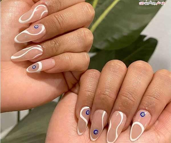 عکس طراحی ناخن چشم نظر