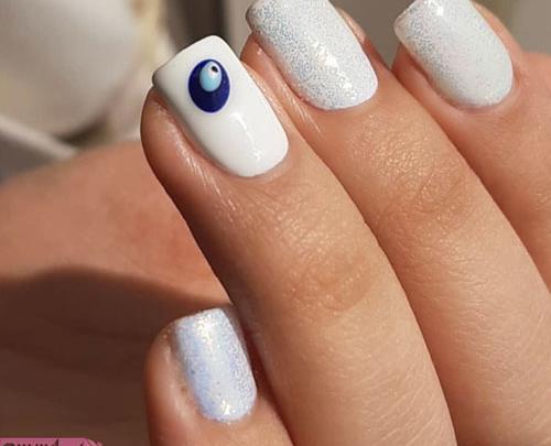 عکس طراحی ناخن چشم نظر