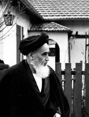عکس سیاه سفید امام خمینی