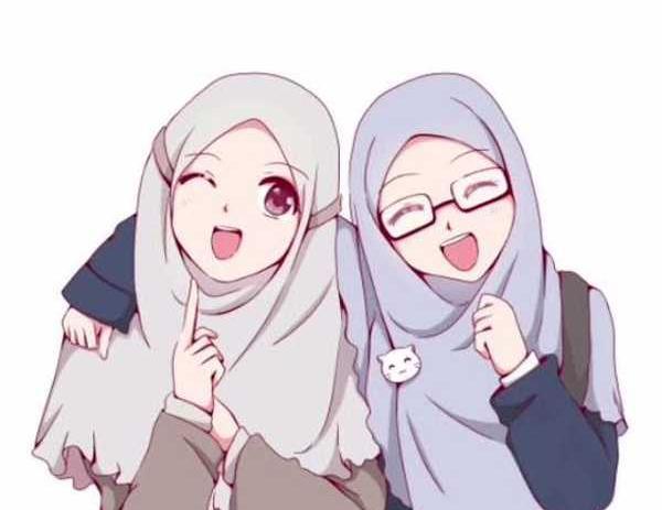 عکس کارتونی دوستانه دخترانه