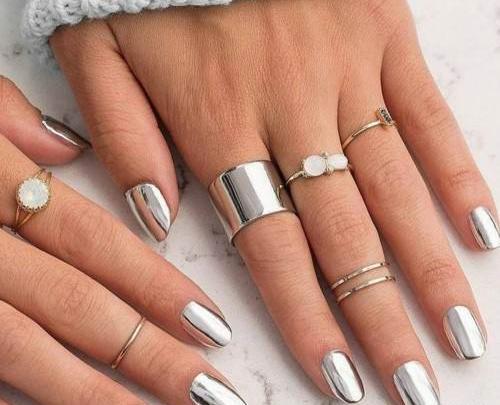 عکس ناخن آینه ای