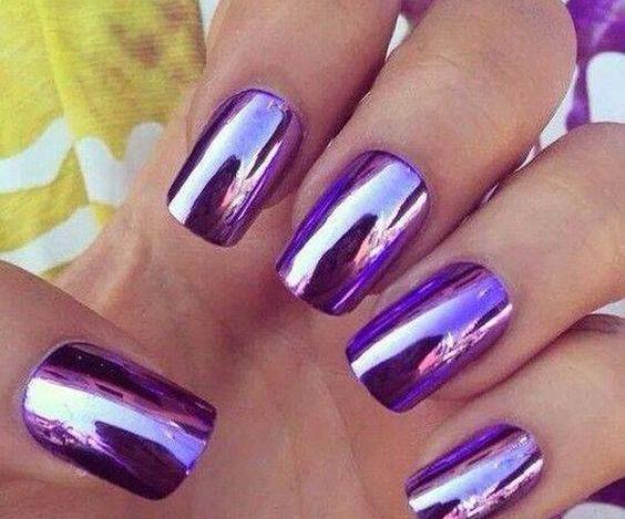 عکس ناخن آینه ای