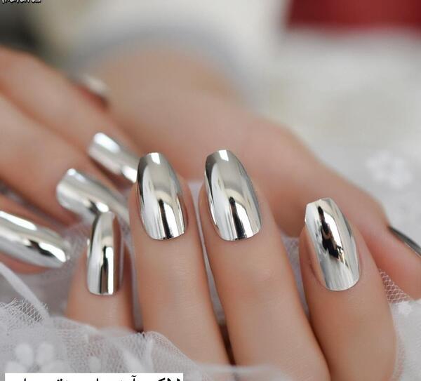 عکس ناخن آینه ای