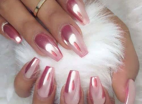 عکس ناخن آینه ای