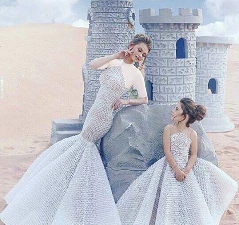 عکس لباس عروس مادر دختری