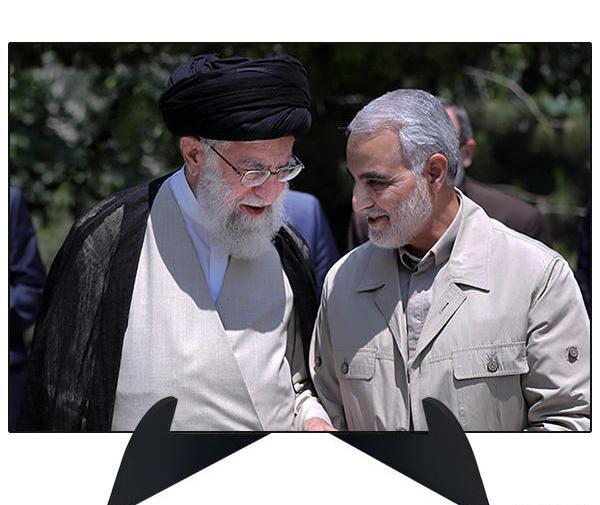 عکس سردار سلیمانی در طبیعت