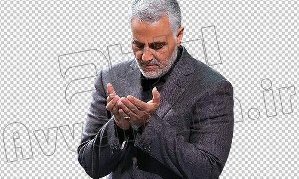 عکس سردار سلیمانی در حال نماز خواندن