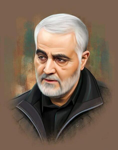 عکس سردار سلیمانی گرافیکی