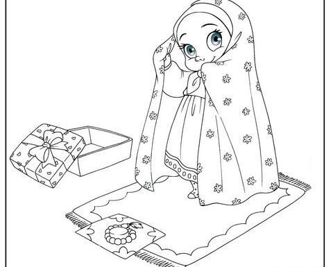 عکس نقاشی دختر نماز خون