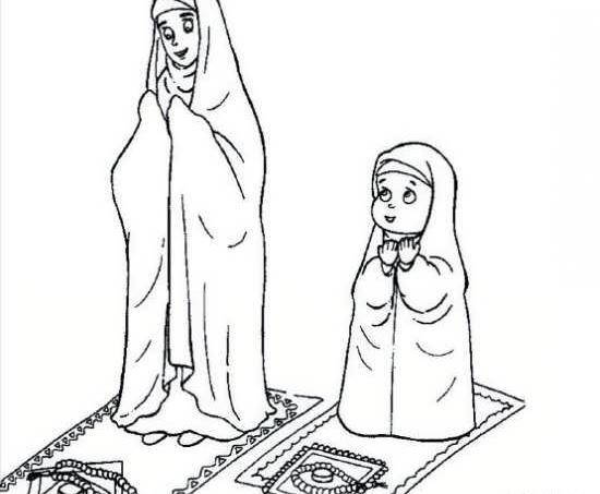 عکس نقاشی دختر نماز خون