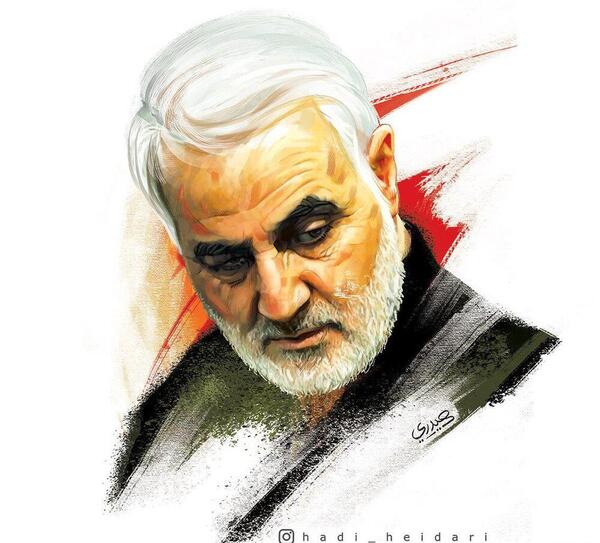 طراحی عکس سردار سلیمانی عصر جدید