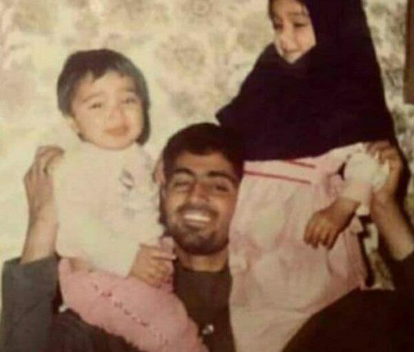 عکس حاج قاسم سلیمانی با فرزندانش