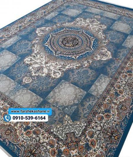 عکس فرش آبی فیروزه ای