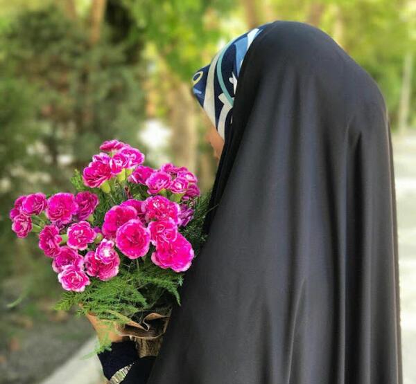 عکس نوشته ی دختر چادری