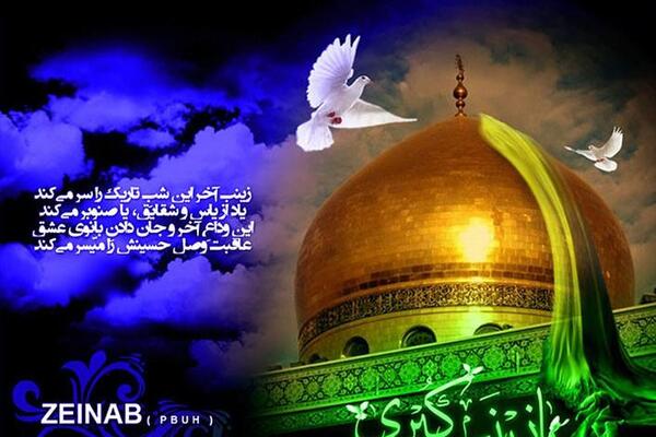 عکس دختر چادری در حرم حضرت زینب