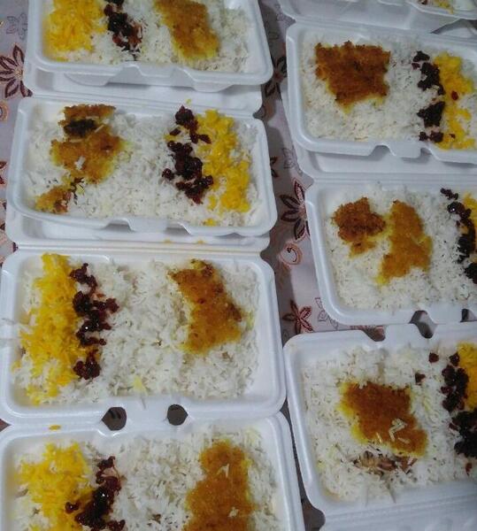 عکس غذای نذری زرشک پلو