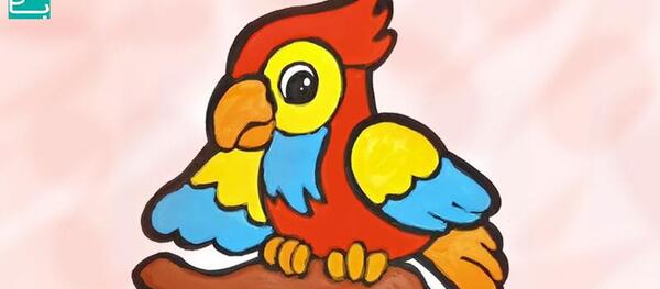 عکس طوطی نقاشی شده