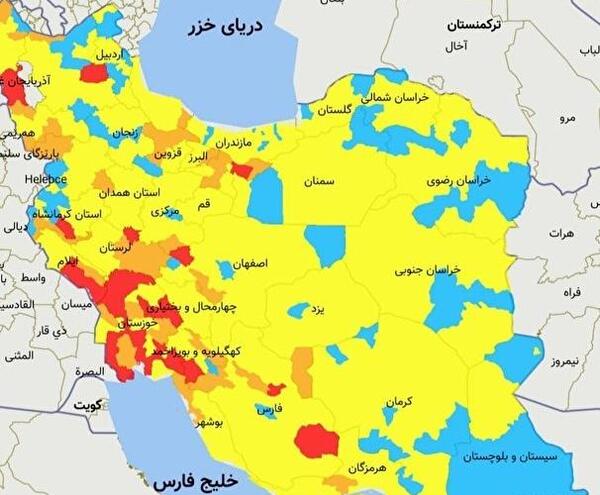 عکس نقشه ایران همراه با اسم شهرها