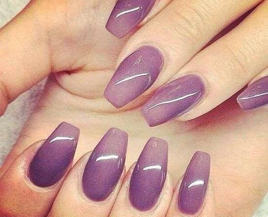 عکس ناخن بنفش