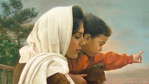 عکس هنری مادر و فرزند