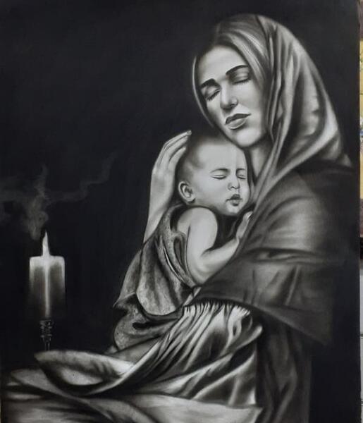 عکس هنری مادر و فرزند