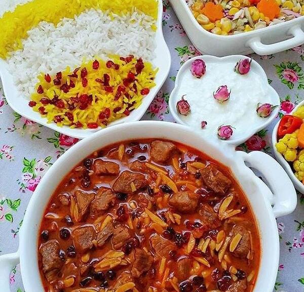 عکس خورشت زرشک