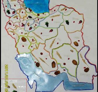 عکس نقشه ایران با مقوا
