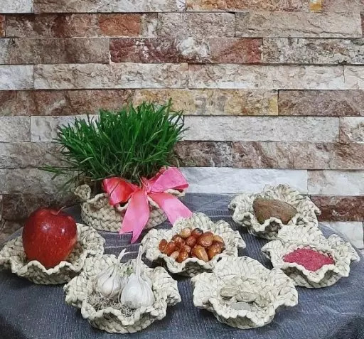 عکس سفره هفت سین حصیری