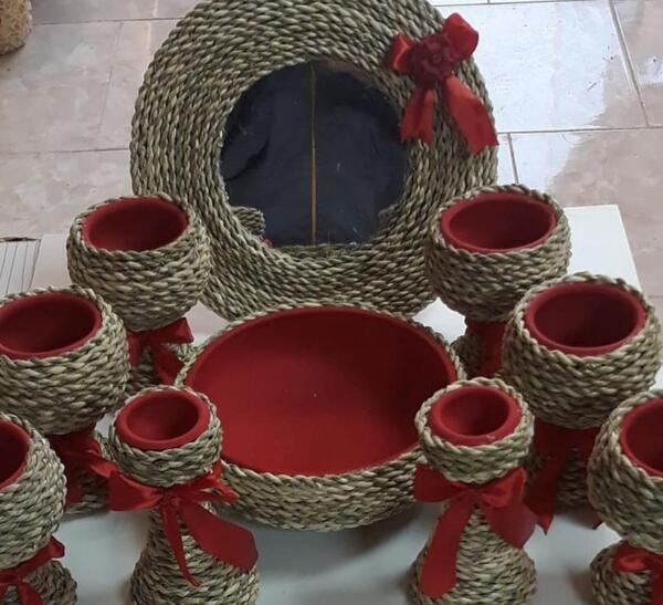 عکس سفره هفت سین حصیری