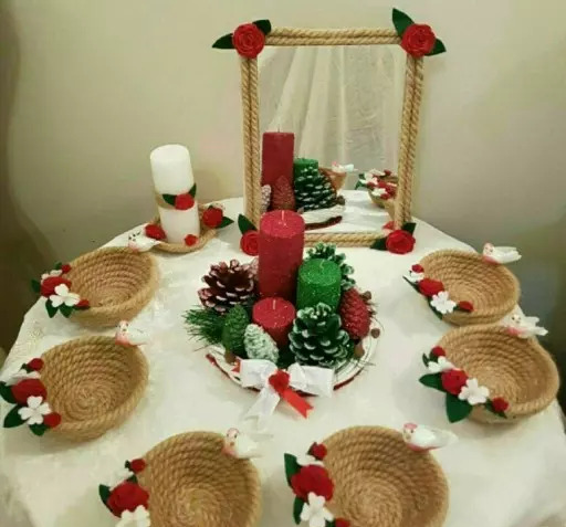 عکس سفره هفت سین حصیری