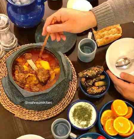 عکس تزیین آبگوشت سنتی