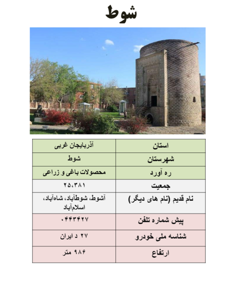 عکس شهر شوط