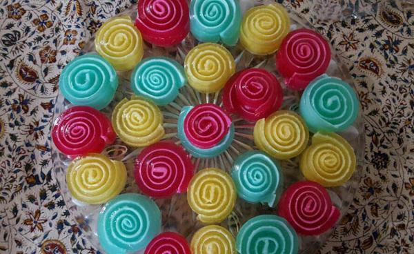 عکس ژله رولی با بستنی
