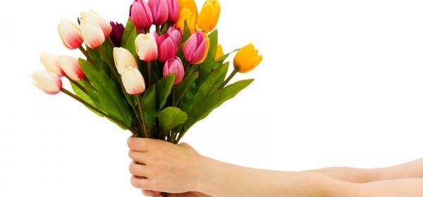 عکس دسته گل لاله رنگی
