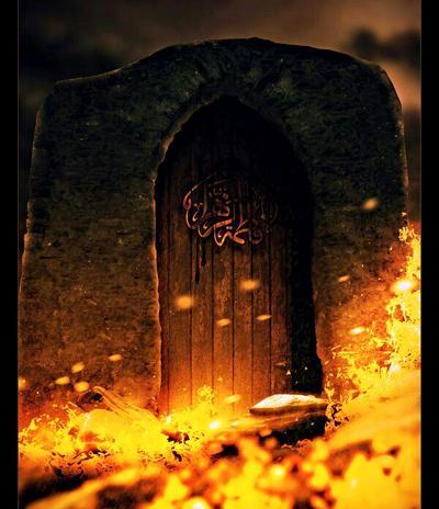 عکس آتش زدن درب خانه حضرت زهرا
