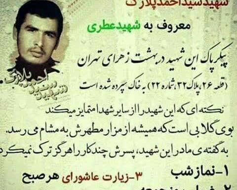 عکس شهید احمد پلارک