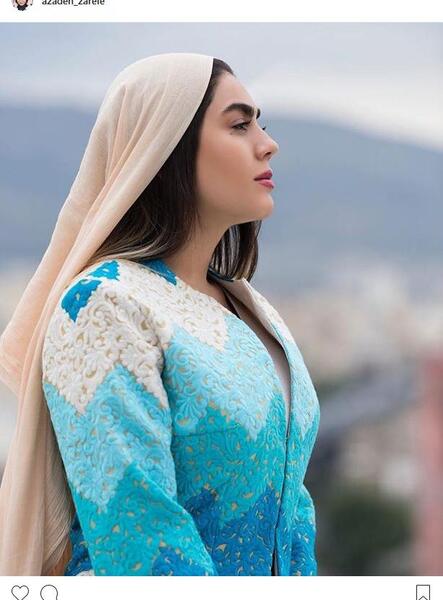 عکس با حجاب آزاده زارعی