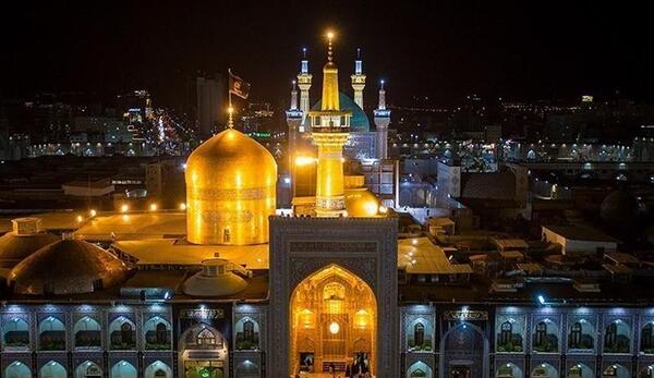 عکس حرم امام رضا و کبوتراش