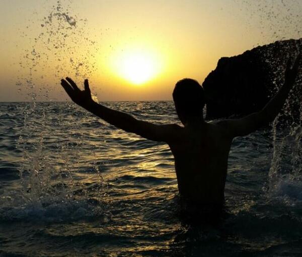 عکس تنهایی غروب افتاب
